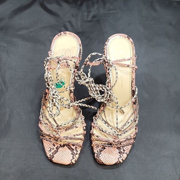 JESSICA SIMPSON WOMEN'S MALAYE BLOCK WRAP-UP SANDALS G1 - Picture 3 of 16